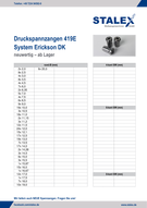 Druckspannzangen 419E, System Erickson DK