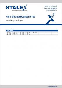 HM-Führungsbüchsen F850 